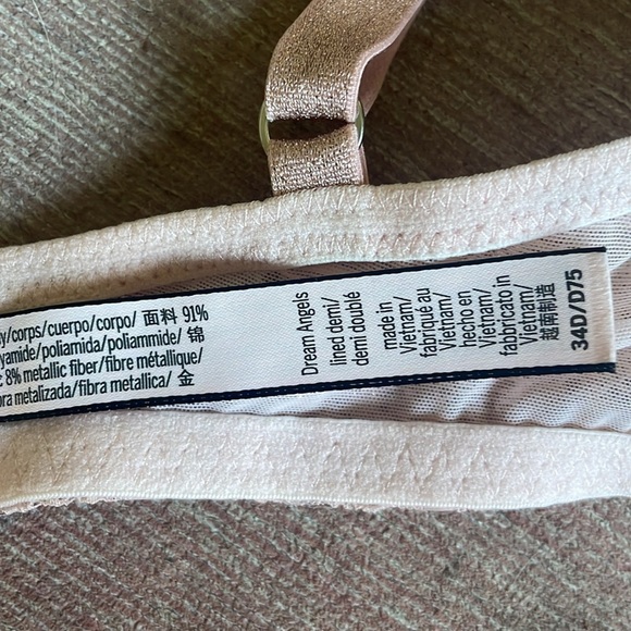 Victorias Floral Lace Underwire Bra - Pink 34D - Picture 9 of 13